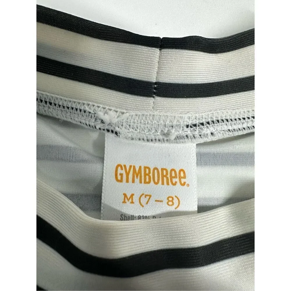 Gymboree Floral Stripes Rash Guard swim Shirt US Girls Size 7/8